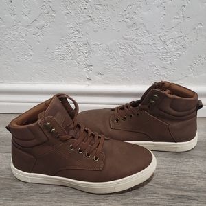 Brown Leather High Tops